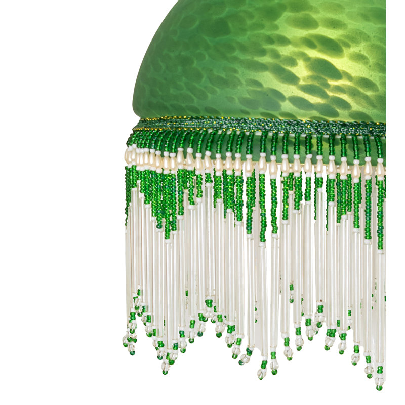 1 - Light Armed Sconce, Green, 8" H x 8" W x 8" D