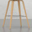 Tabouret de comptoir / de bar (2) - Tabouret de style Mid-Century rembourré, confortable et de style moderne avec dossier rembourré, repose-pieds, polyvalent