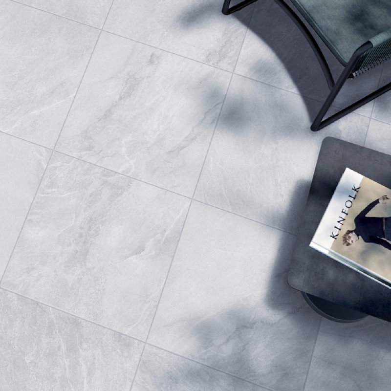 Bennit Peel and Stick 45.72cm x 45.72cm PVC Singular Tile in White