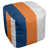 Bleu marine / orange / gris