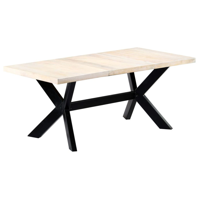 Table de salle à manger, H 29,5 po x L 74,8 po x l 35,43 po, Blanc