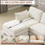 Canapé Cloud 3 places, canapé modulaire 3 places avec repose-pieds et 2 coussins décoratifs