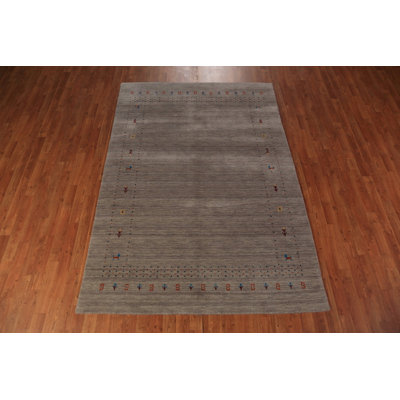 Handmade Brown Gabbeh Oriental Area Rug