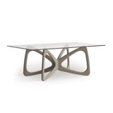 Butterfly Dining Glass Top Table
