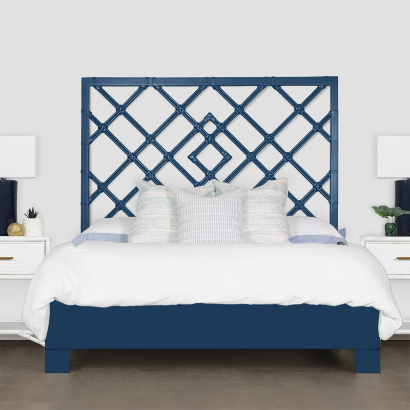 Darien Low Profile Standard Bed, Navy, Queen