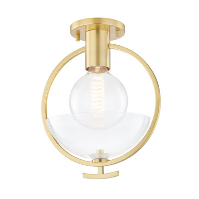 Plafonnier semi-encastré 1 lumière 9 po 