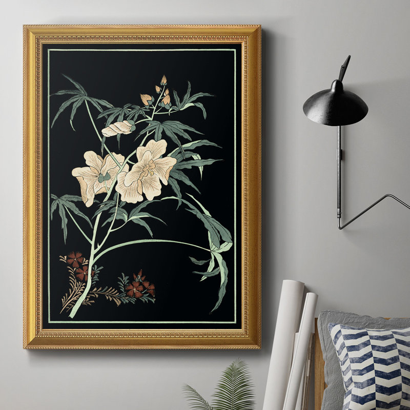 " Midnight Floral II ", 27" H x 18" W x 2.5" D