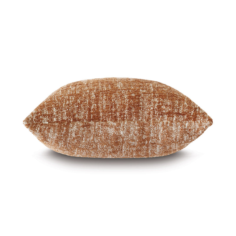 Briget Rust Square Acrylic Viscose Polyester Pillow Cover & Insert