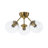 3 - Light Modern Sputnik Glass Globe Semi Flush Mount-2016887252