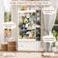 Rangement pour jouets H 51,5 po, rangement pour animaux en peluche avec chevalet, organisateur de jouets avec 2 tableaux bricolage et tiroir mobile pour chambre d'enfant, salle de jeux, salon, blanc-1734326029