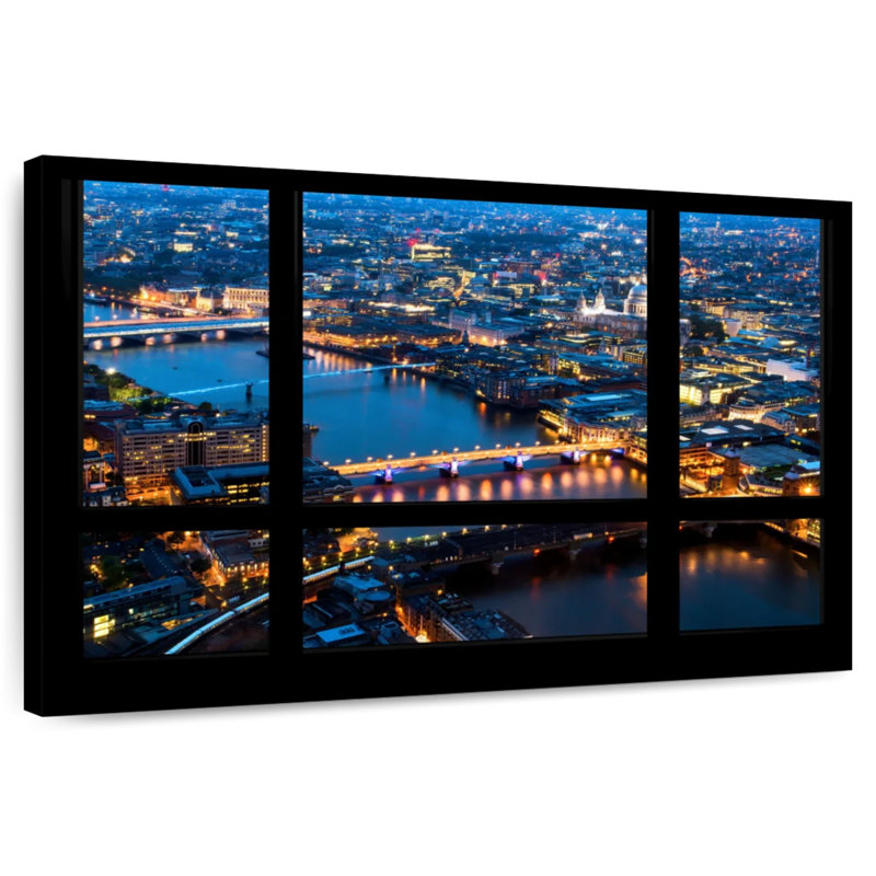 Ravi London Window View, 32" H x 48" W