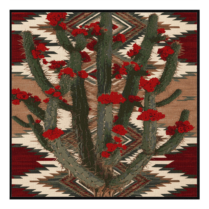  Tapis lavable Ocotillo Southwestern, Carré 4 pi