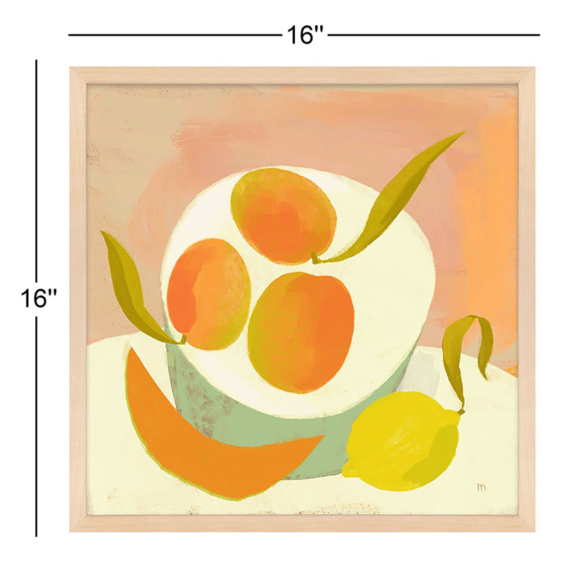 Summer Bounty Painting by StudioM, 16" H x 32" W x 1.25" D, Maple Framed