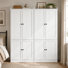 Armoire-penderie moderne autoportante avec deux portes et tringle