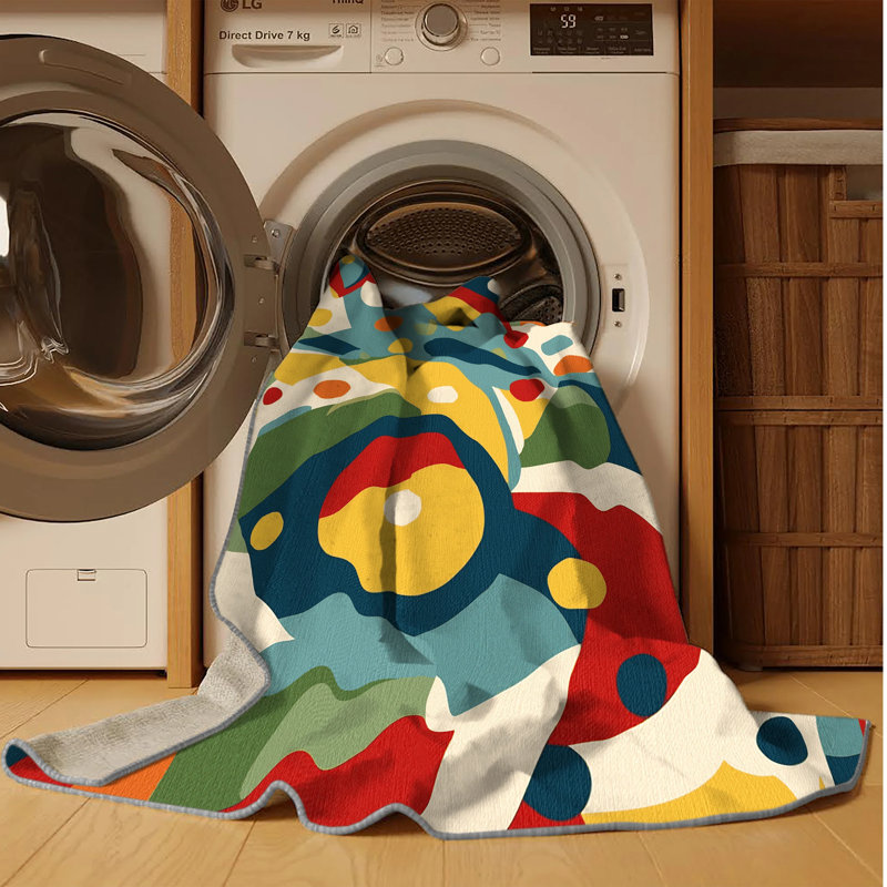 Vibrant Pulse Rug, Square 4'