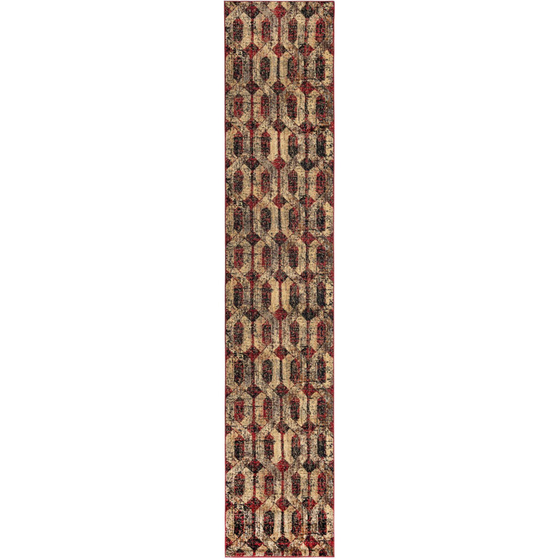 Geometric Indoor Rug, Runner 2'2" x 7'