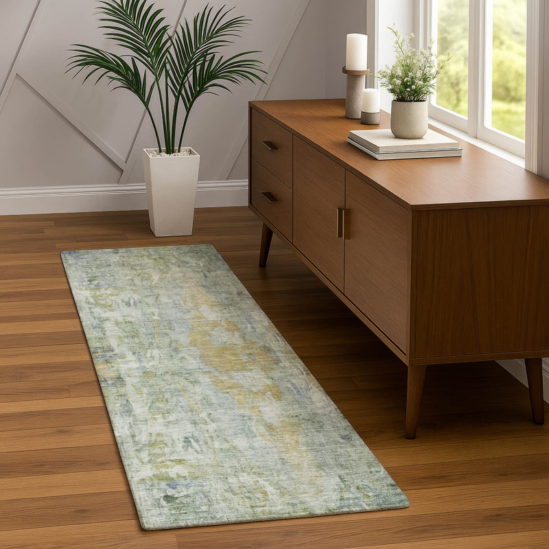 Machine Washable Indoor/Outdoor Chantille ACN2310 Abstract Rug, Runner 2'3" x 7'6"