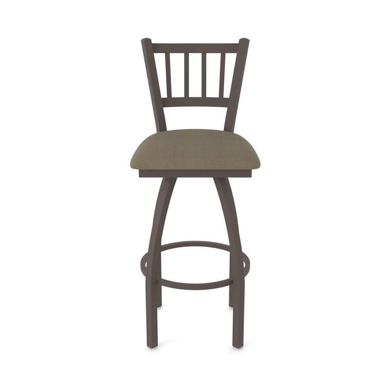 Tabouret pivotant 810 Contessa, Bronze, Tissu liège graphique, Tabouret de bar (siège d'une hauteur de 30 po)