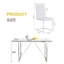 Ensemble de salle à manger pour 4 personnes, table de salle à manger rectangulaire moderne avec 4 chaises de salle à manger en similicuir de luxe-376560568-376560586