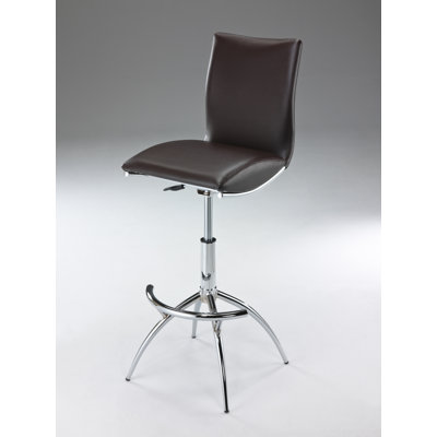 Demorest Swivel Upholstered Adjustable Height Counter Stool