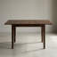 Ensemble de salle à manger rectangulaire 3 pièces en bois exotique d'acajou, tissu lin, avec table extensible à rallonge papillon et 2 chaises rembourrées à double dossier en X.