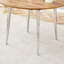 Ensemble de salle à manger extensible avec MDF grain de bois et métal argenté pour les réunions de famille