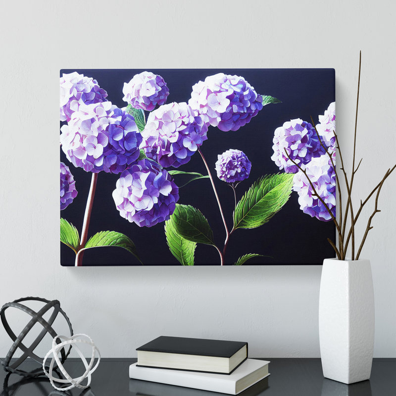 Hydrangea Flower View Vol.4 - Wrapped Canvas, 35cm H x 50cm W x 3cm D