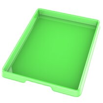 FixtureDisplays Acrylic Paint Palette with Thumb Hole, Clear Paint Tray  11.8 x 7.87 Inches Oval Easy Clean Non-Stick