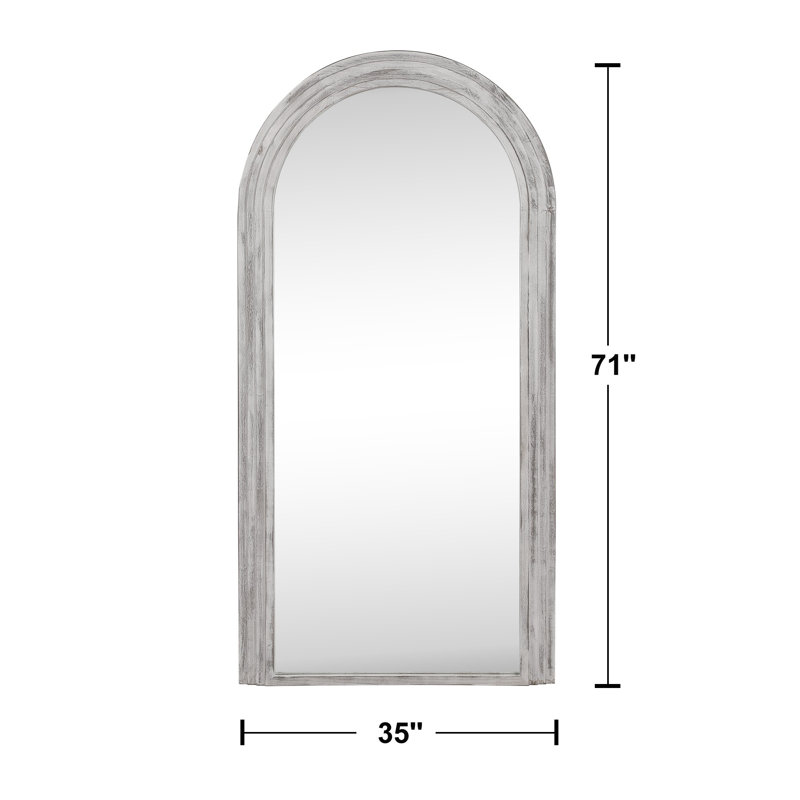 Miroir mural Arch, Blanc patiné