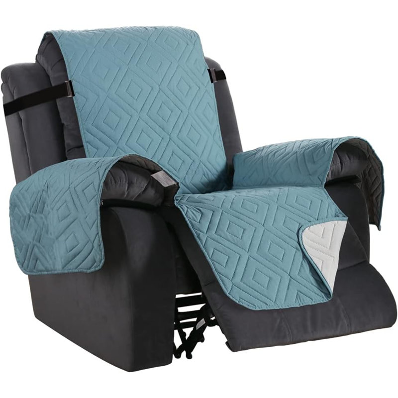 Housse de canapé, Bleu / polyester beige / mélange de polyester