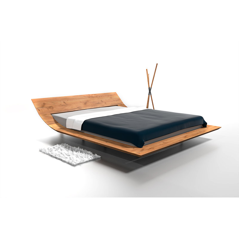 Bed LEBRON Solid Wood, European Kingsize (160 x 200cm), Cherry Brown