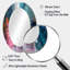 Miroir mural ovale moderne, motif abstrait bleu et rose-1862936872