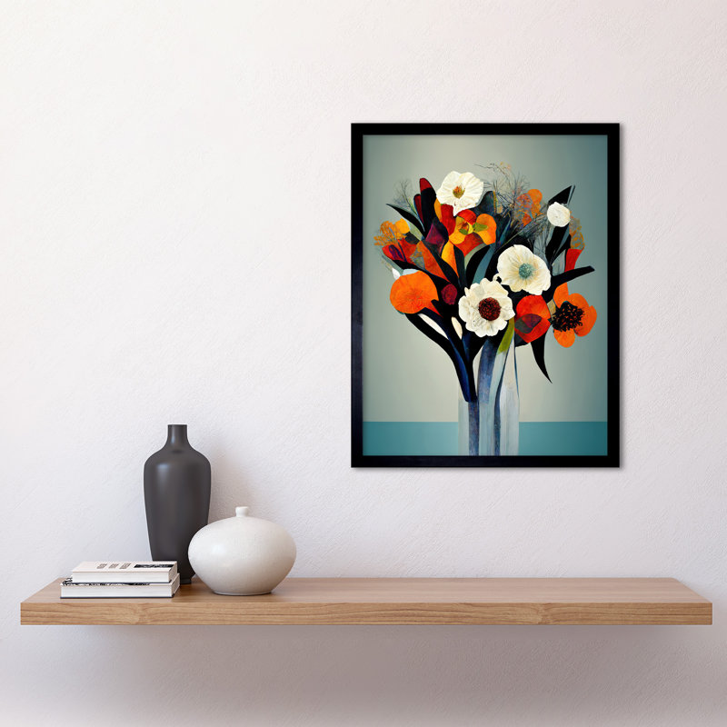 Winter Flower Floral Bouquet - Single Picture Frame Print, 43.7cm H x 33.5cm W x 1.5cm D