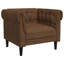  Fauteuil Chesterfield brun