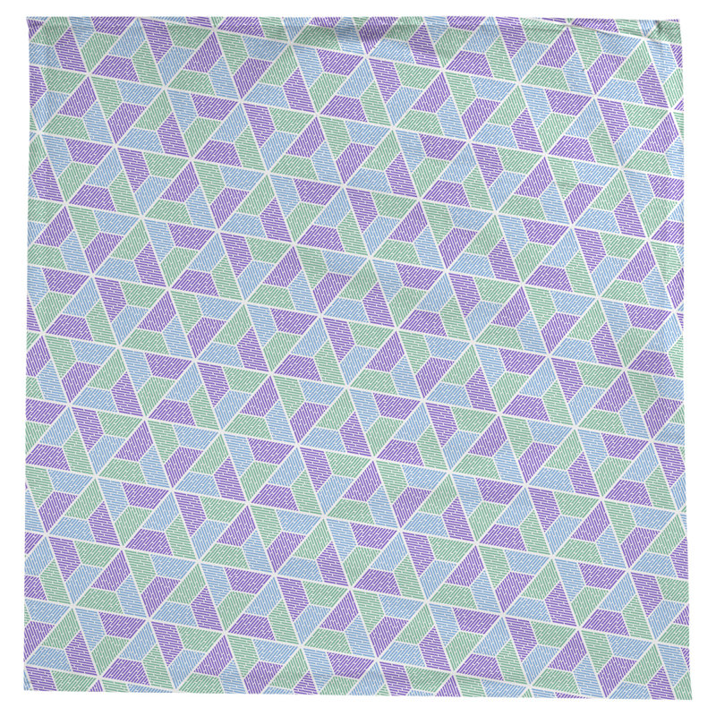 Nappe trapézoïdale Leffel, Vert / Mauve / Bleu