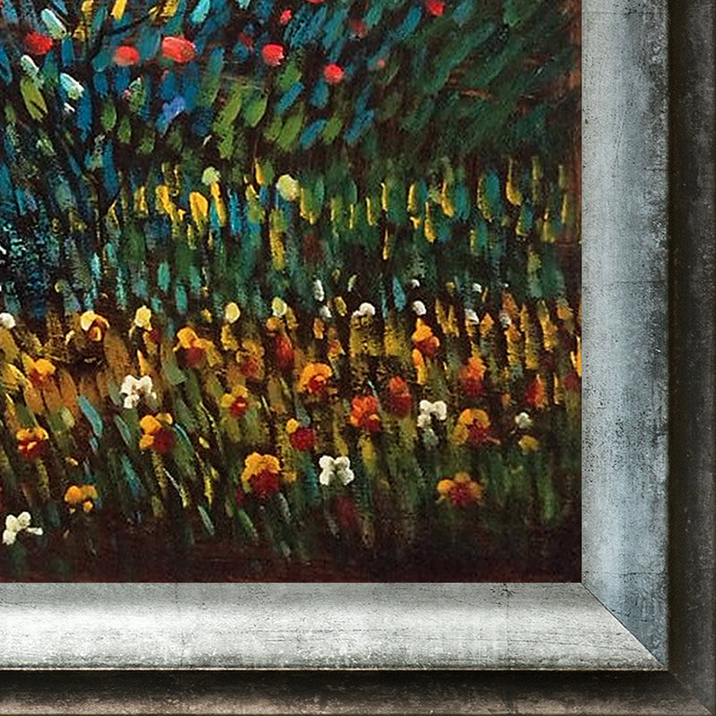 Pommier I, reproduction sur toile, H 29 po x l 25 po x P 2 po, Cadre patiné athénien