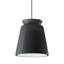 Radiance - Luminaire suspendu trapézoïdal haut 1 lumière - Ciel de minuit avec intérieur blanc mat - Nickel brossé - l 13,5 po x H 16 po - Ampoule remplaçable-1313512164-1325346241-1325346105