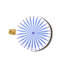 Iris Blue Round Wood Cheese Board