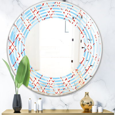 Miroir mural sans cadre Plaid Wave