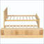Lit plateforme en bois avec lit gigogne escamotable, armoire de rangement-131124961-131124962