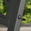 43.7''L Powder Coated Steel Outdoor Bench