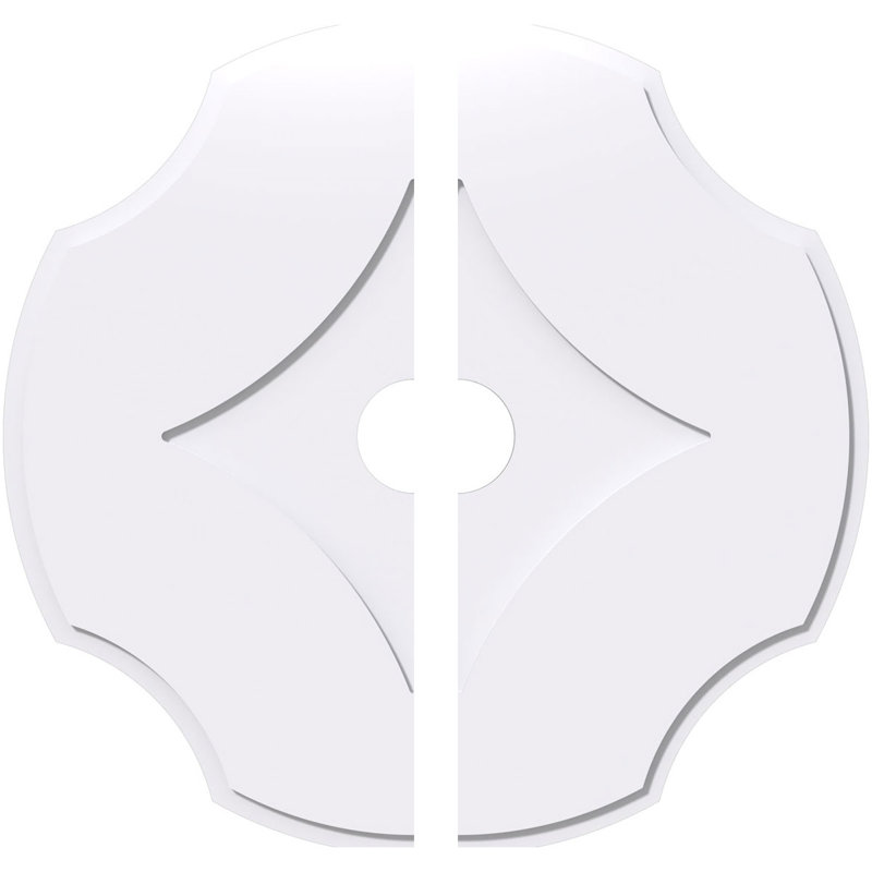 Médaillon de plafond contemporain en PVC de qualité architecturale 22 po x P 3 po x P 7 1/2 po x P 1 po