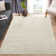 Tapis beige en polyester de couleur unie Friedan