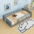 Twin Wood Floor Bed With Slats-353881098