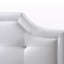 Lit plateforme Mikhaylo en cuir végétalien brut sans finition, blanc-440198964-440198955