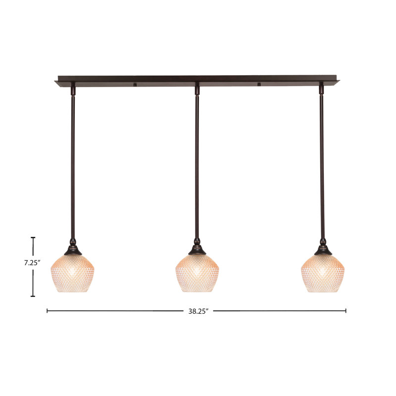 Luminaire suspendu suspendu 3 lumières Pickering