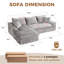 Canapé modulaire Boneless de 103 po sans assemblage requis avec coussins-488336059-486931213