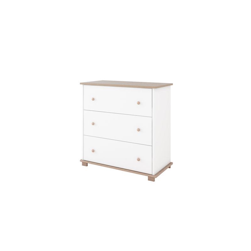 Keene Kids 3 - Drawer Chest, Light brown/White