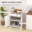 Buffet compact avec plateau en bois massif