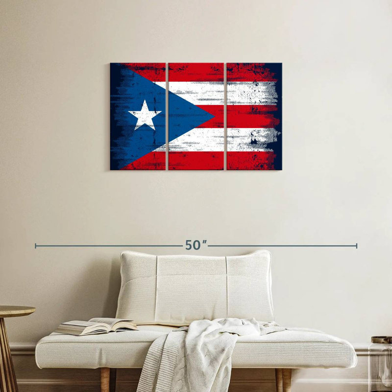 Drapeau portoricain Borges foncé, H 20 po x l 33 po